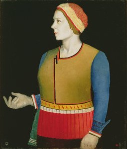 Retrato de Natalya Andreevna Malevich (de soltera Manchenka) (n.1902) la esposa del artista, 1933